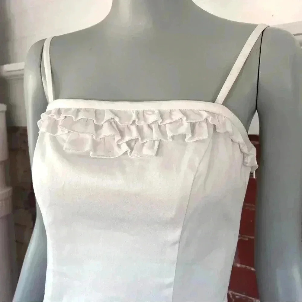 Betsey Johnson Back Ruffle Bow Above the Knee Dress in White - Picture 7 of 13